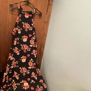 Plus size floral high low dress